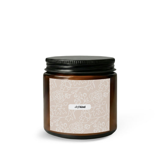 DriftKind Candle Ritual Set — Floral Label Soy Candle Gift Box