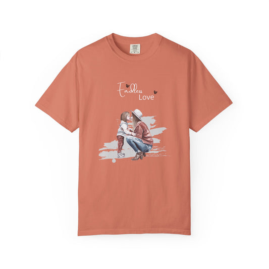 Love Mom & Child Illustration Tee — Family Graphic T-Shirt