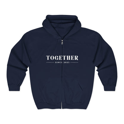 DriftKind Full-Zip Couple Hoodie — Soft Matching Relationship Hoodie