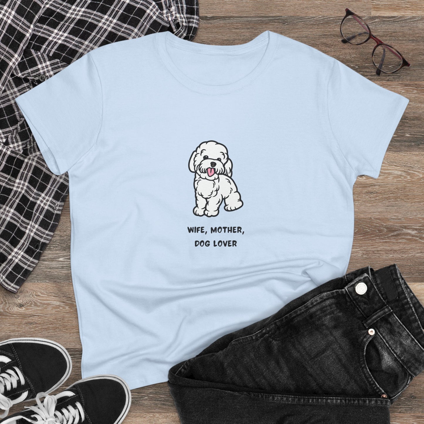 Wife Mother Dog Lover T-Shirt — Cozy Everyday Dog Mom Tee