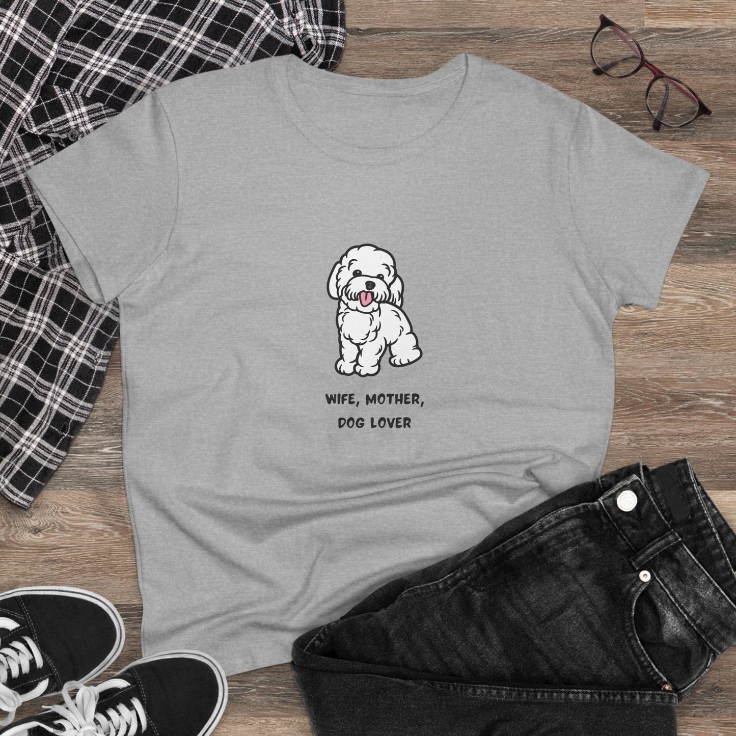 Wife Mother Dog Lover T-Shirt — Cozy Everyday Dog Mom Tee