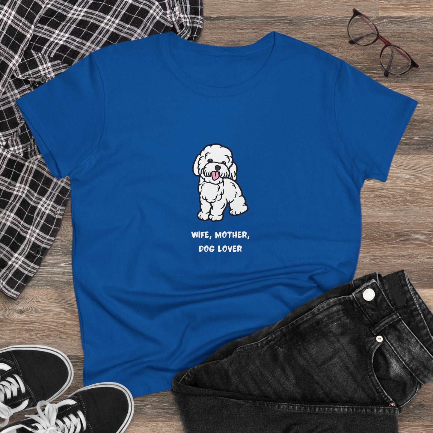 Wife Mother Dog Lover T-Shirt — Cozy Everyday Dog Mom Tee