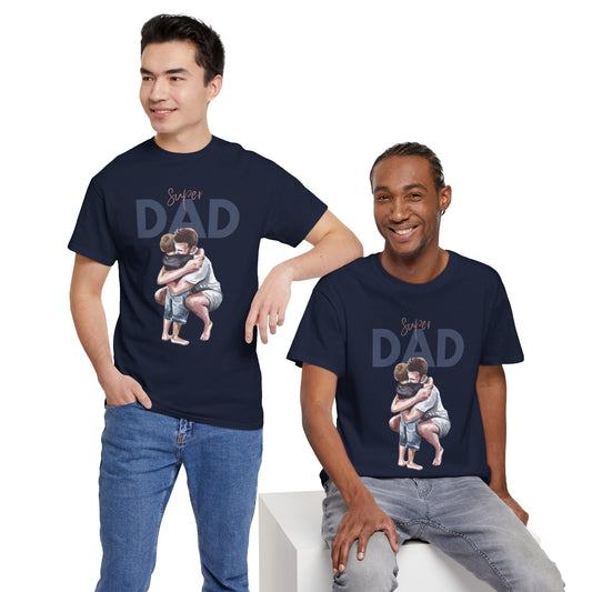 Super Dad Tee — Father & Child Hug Graphic T-Shirt