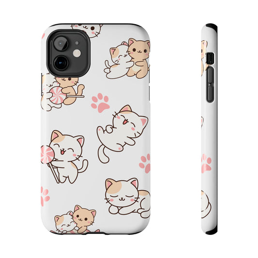 DriftKind Pet Lover Phone Case — Kittens & Paw Print Design