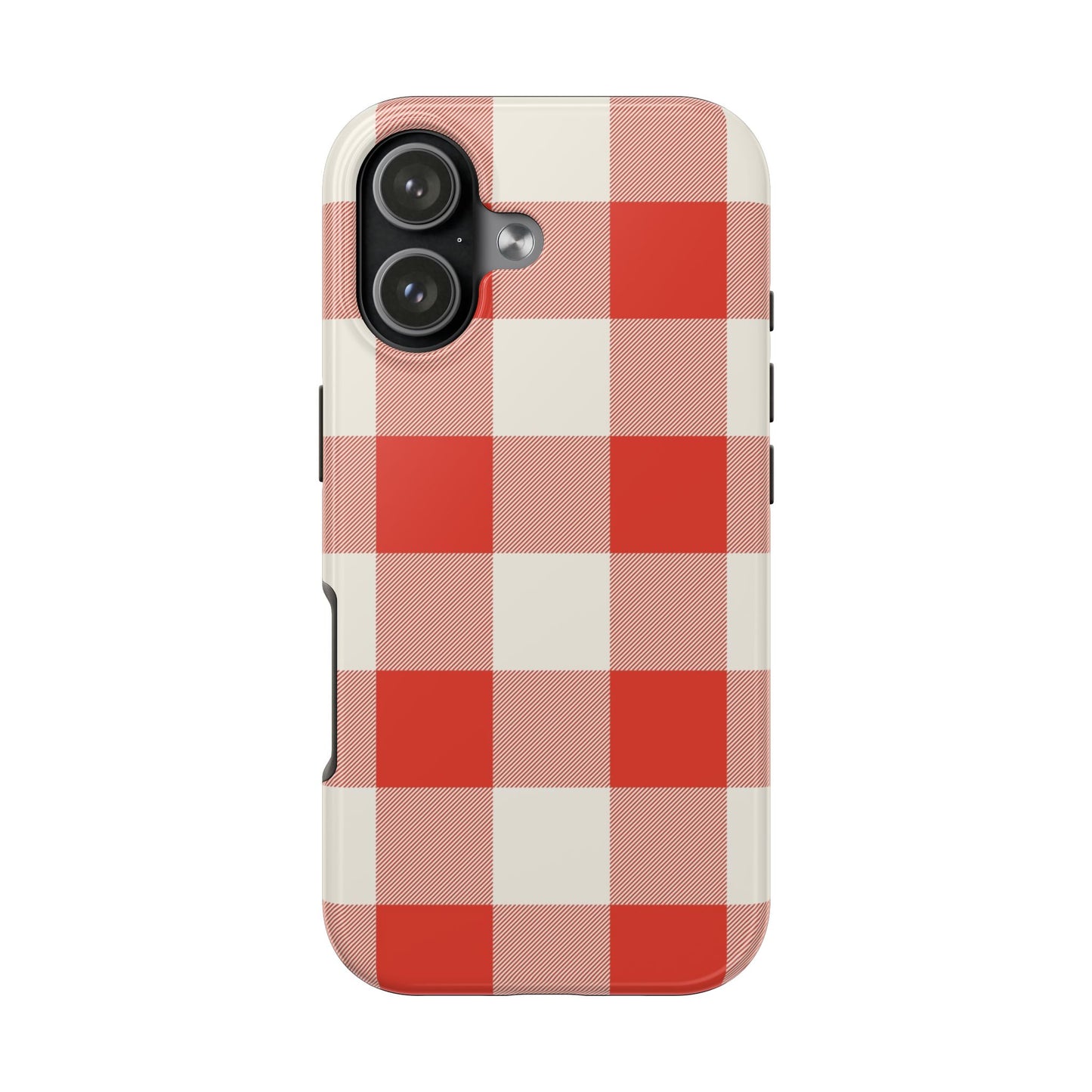 Red Gingham Phone Case — Glossy Protective Everyday Cover