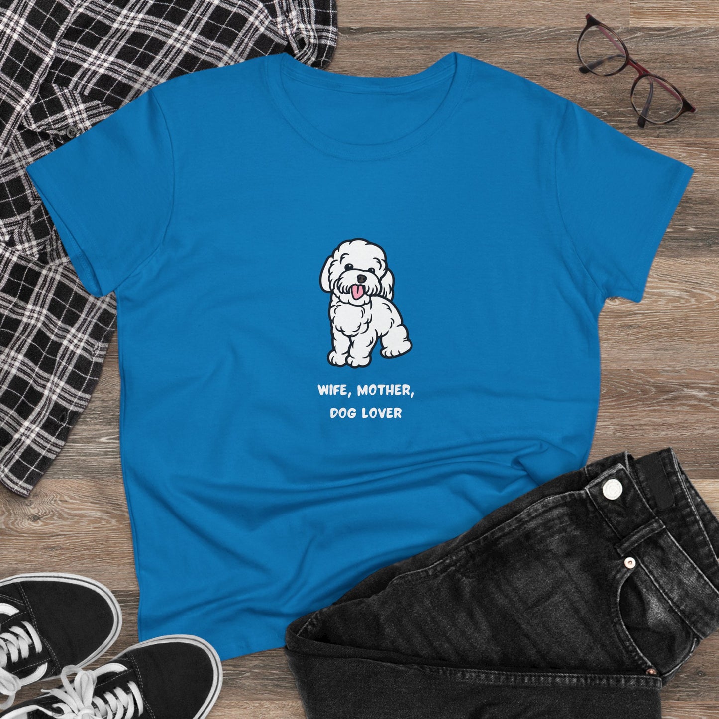 Wife Mother Dog Lover T-Shirt — Cozy Everyday Dog Mom Tee