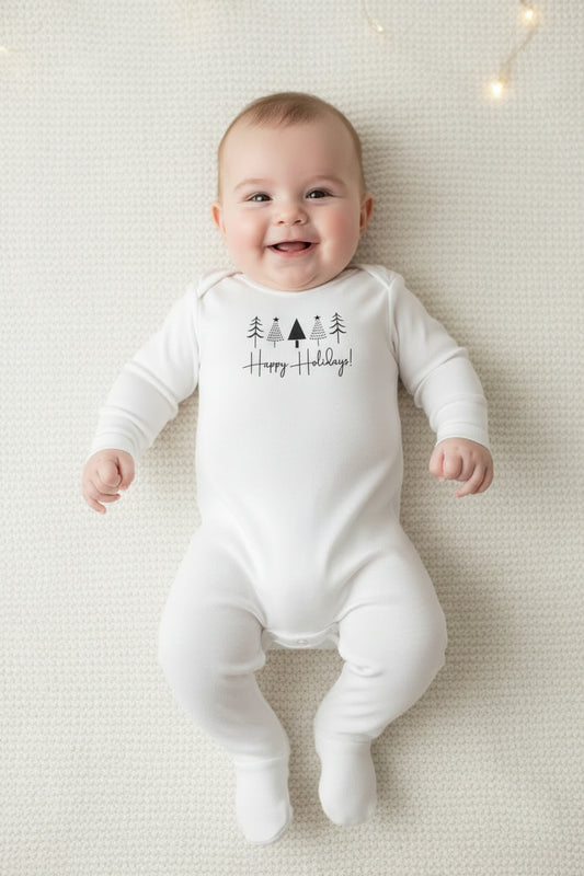 Happy Holidays Infant Long-Sleeve Bodysuit — Cozy Festive Baby Outfit
