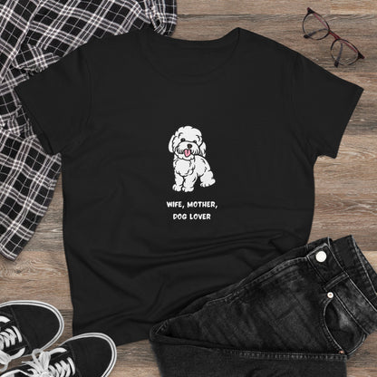 Wife Mother Dog Lover T-Shirt — Cozy Everyday Dog Mom Tee