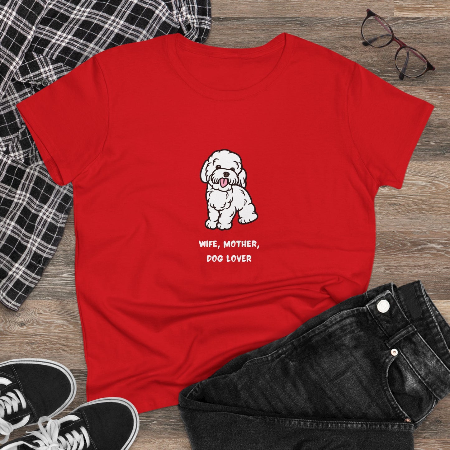 Wife Mother Dog Lover T-Shirt — Cozy Everyday Dog Mom Tee
