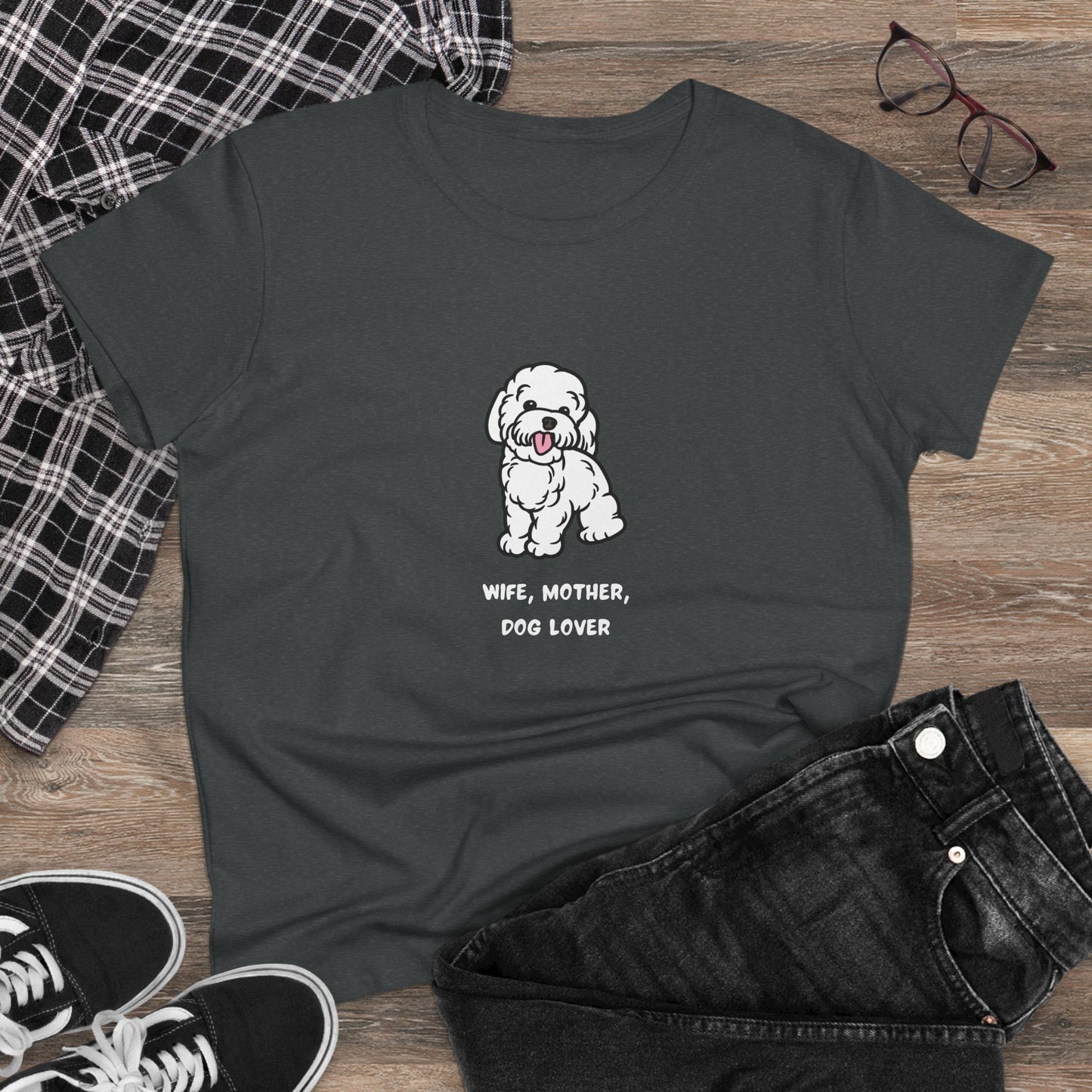 Wife Mother Dog Lover T-Shirt — Cozy Everyday Dog Mom Tee