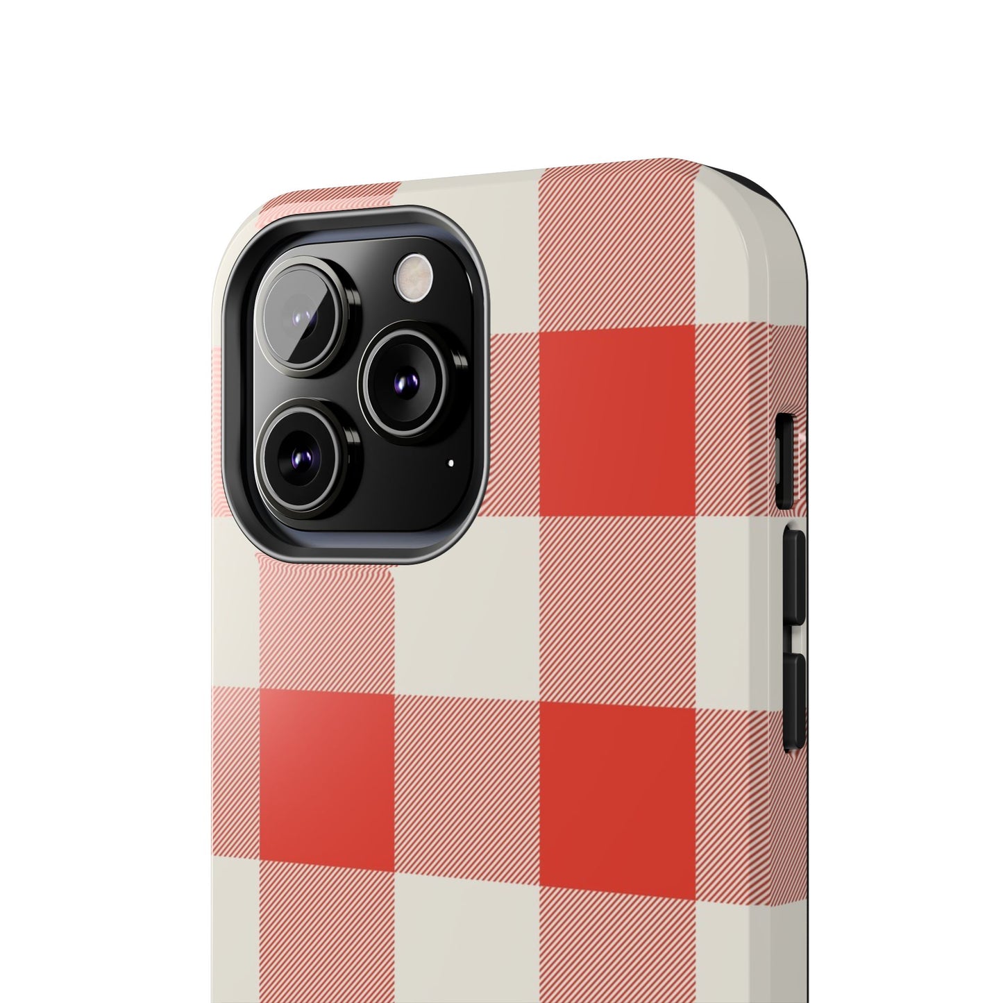 Red Gingham Phone Case — Glossy Protective Everyday Cover
