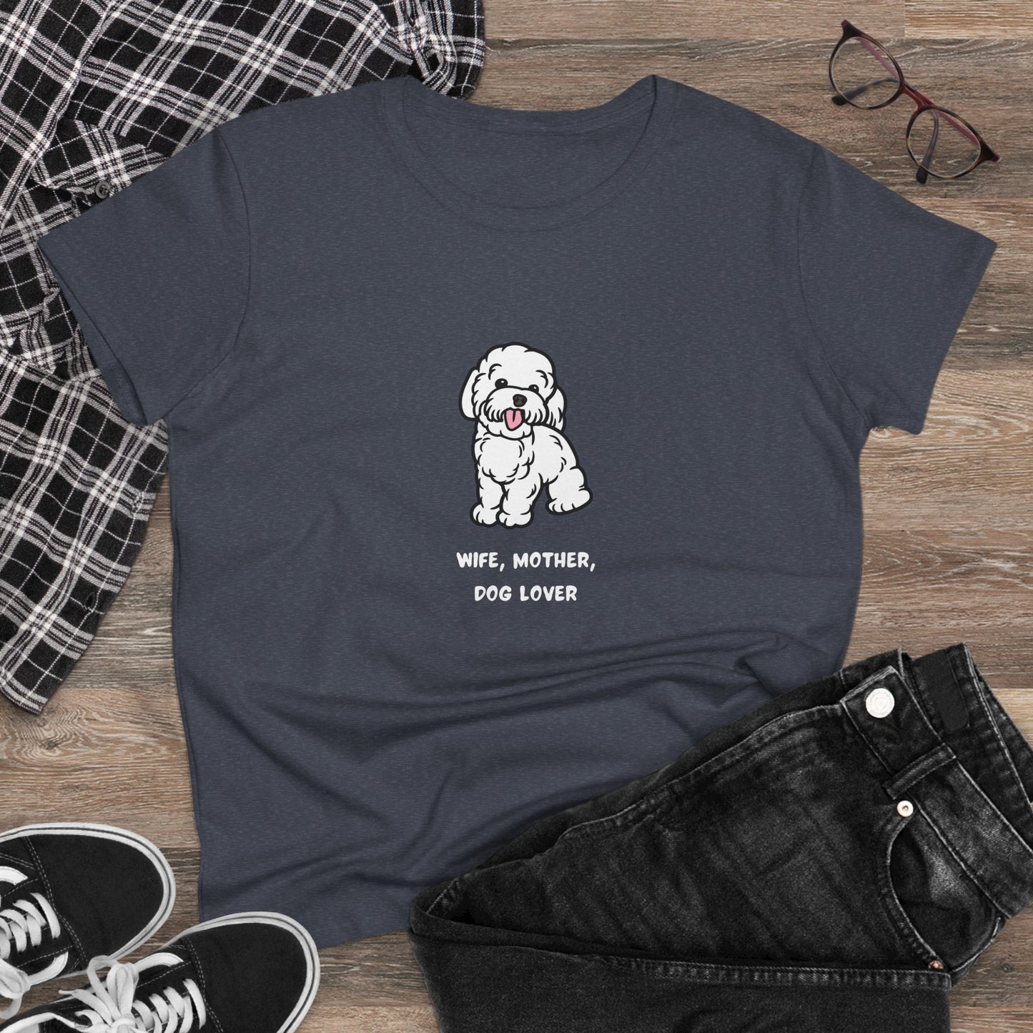 Wife Mother Dog Lover T-Shirt — Cozy Everyday Dog Mom Tee