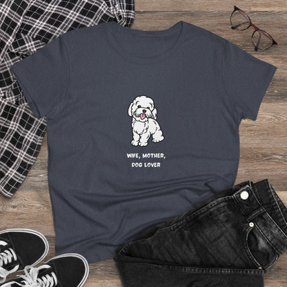 Wife Mother Dog Lover T-Shirt — Cozy Everyday Dog Mom Tee