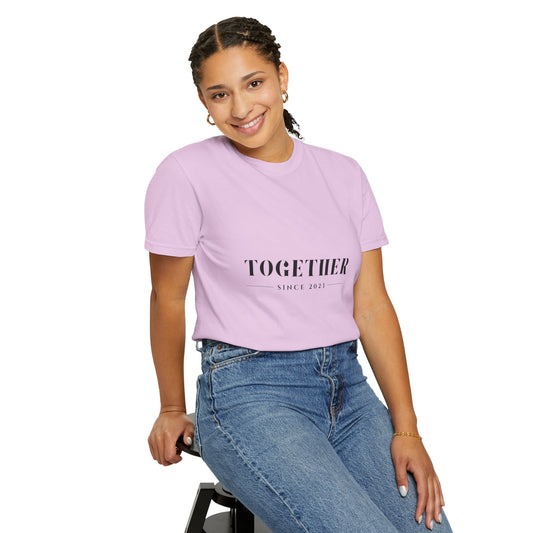 Together Since 2023 T-Shirt — Minimalist Matching Couple Tee