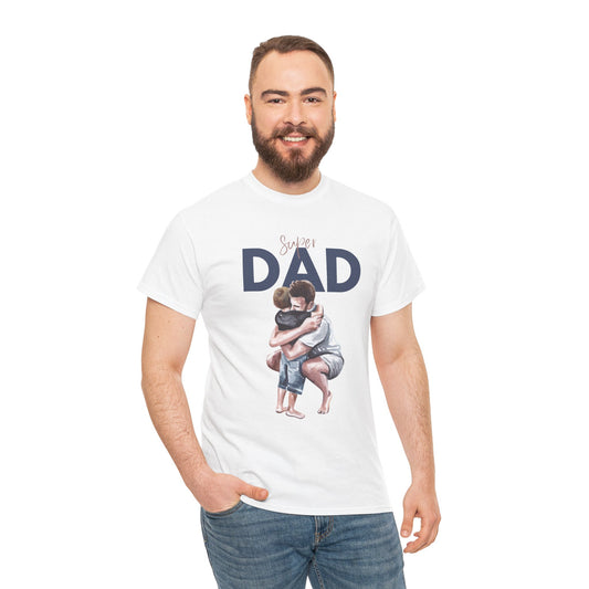 Super Dad Tee — Father & Child Hug Graphic T-Shirt