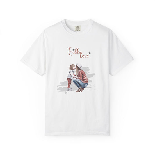 Love Mom & Child Illustration Tee — Family Graphic T-Shirt