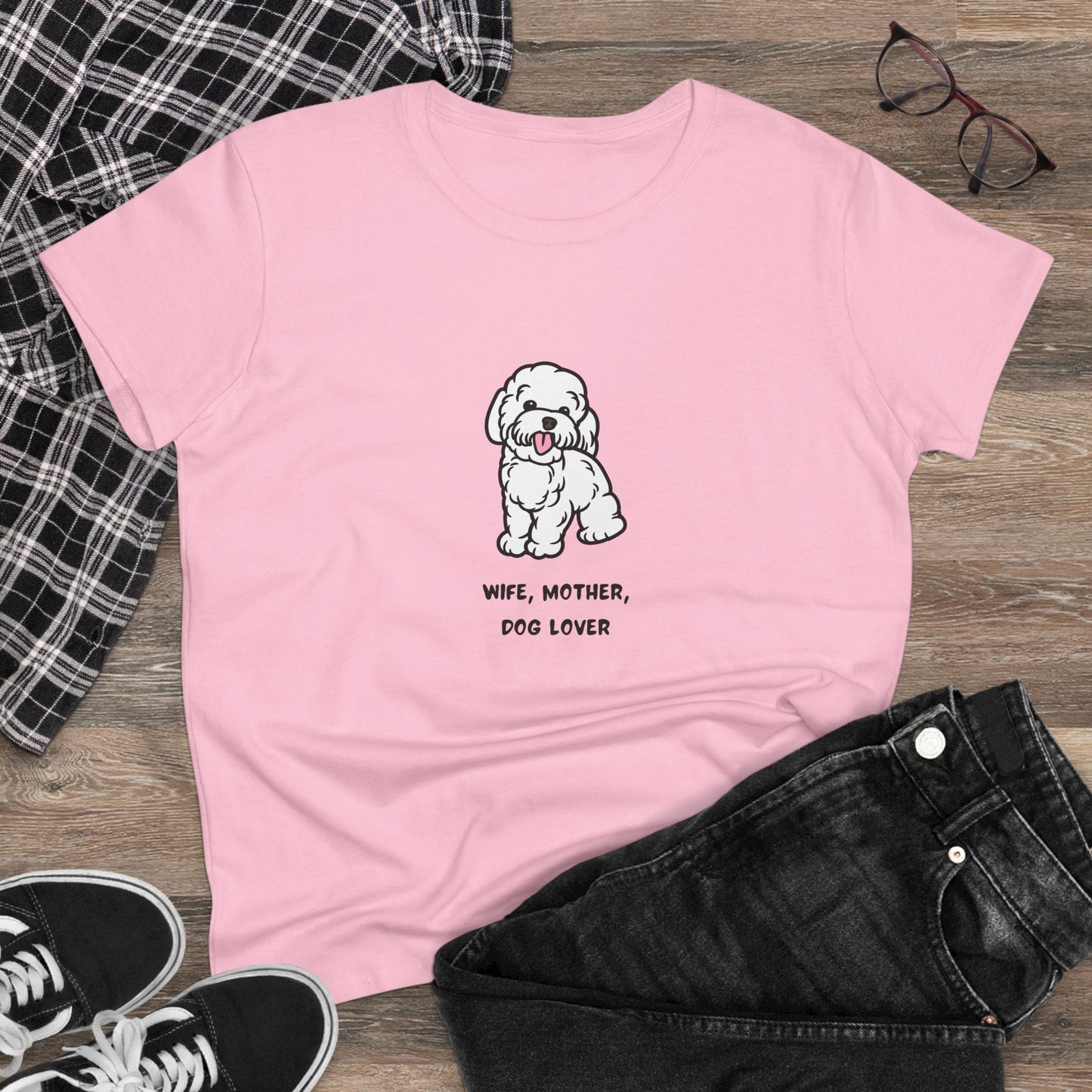 Wife Mother Dog Lover T-Shirt — Cozy Everyday Dog Mom Tee