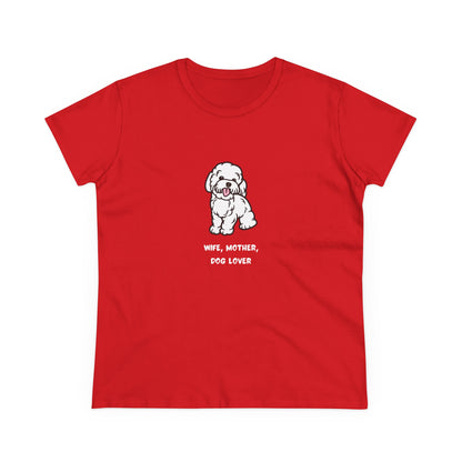 Wife Mother Dog Lover T-Shirt — Cozy Everyday Dog Mom Tee